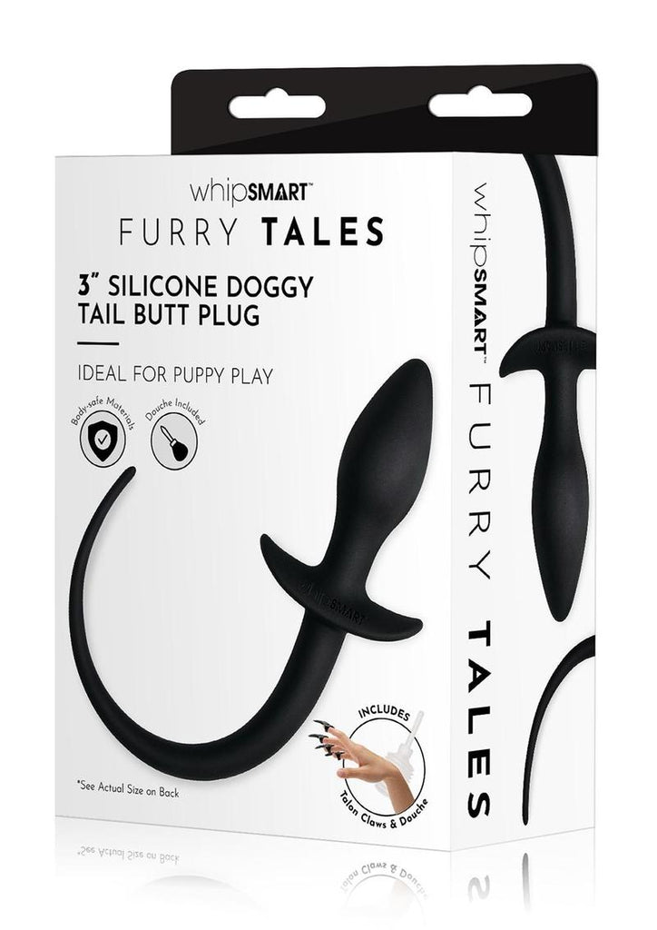 2.8 Play Tails Silicone Doggy Tail - Black