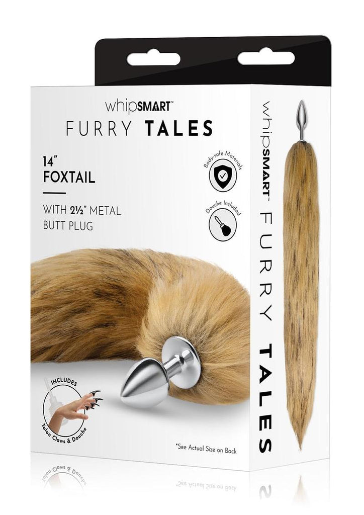 3 Metal Plug W/ 14 Fox Tail - Brown