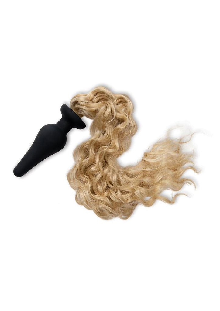 4.5 Silicone Plug W/ Blondie Pony Tail - Brown