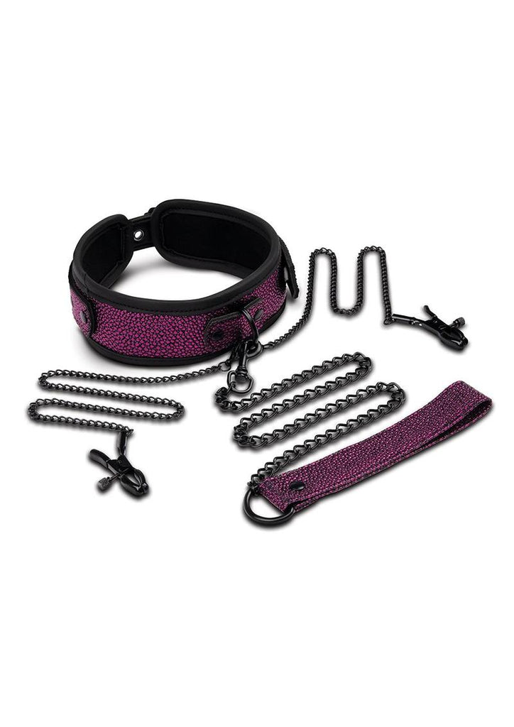 WhipSmart Dragons Lair Collar Leash Nipple Clip - Black